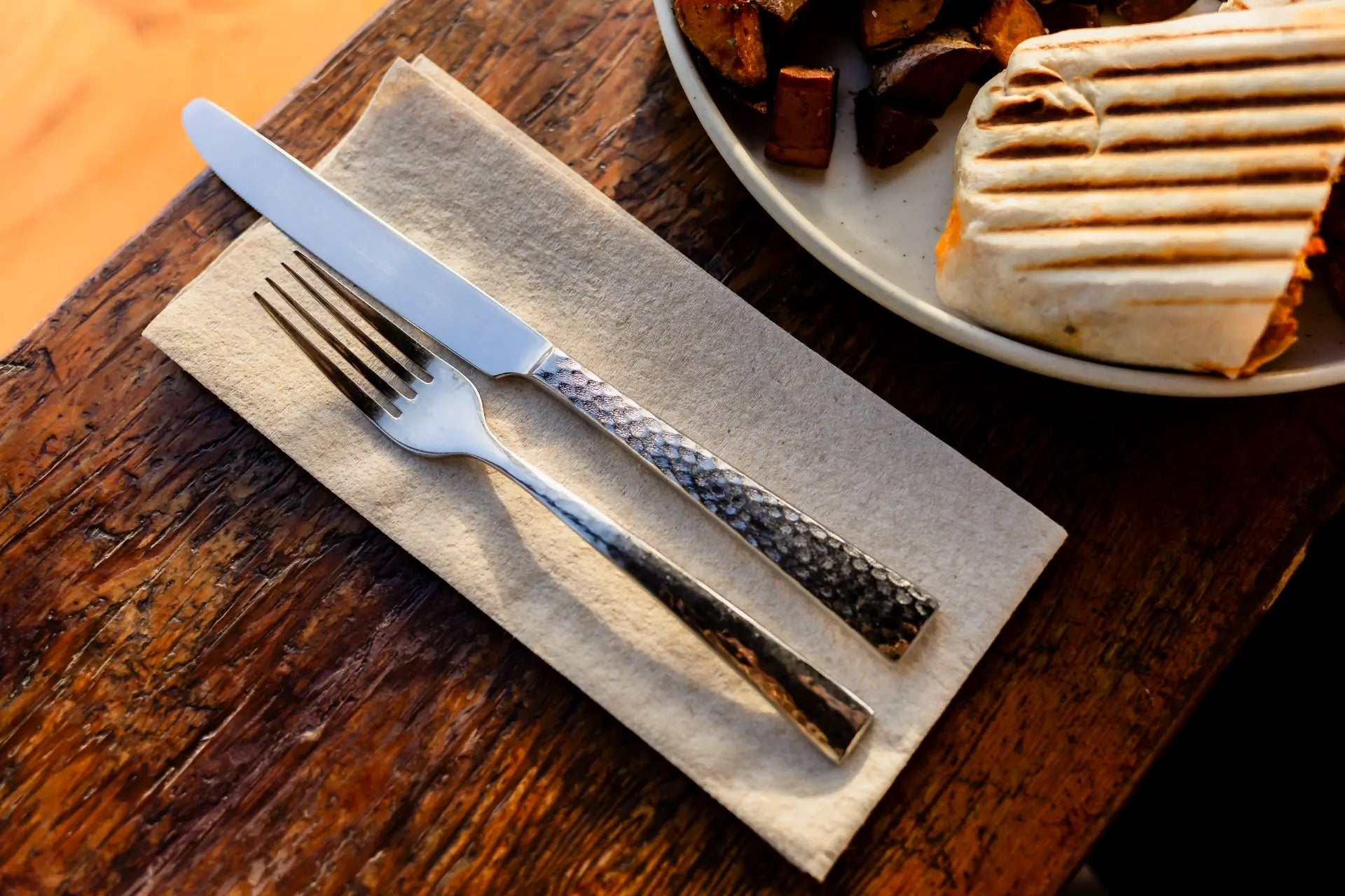 15"x17" 8-Fold Natural DRC Dinner Napkin 500ct SKU 51020