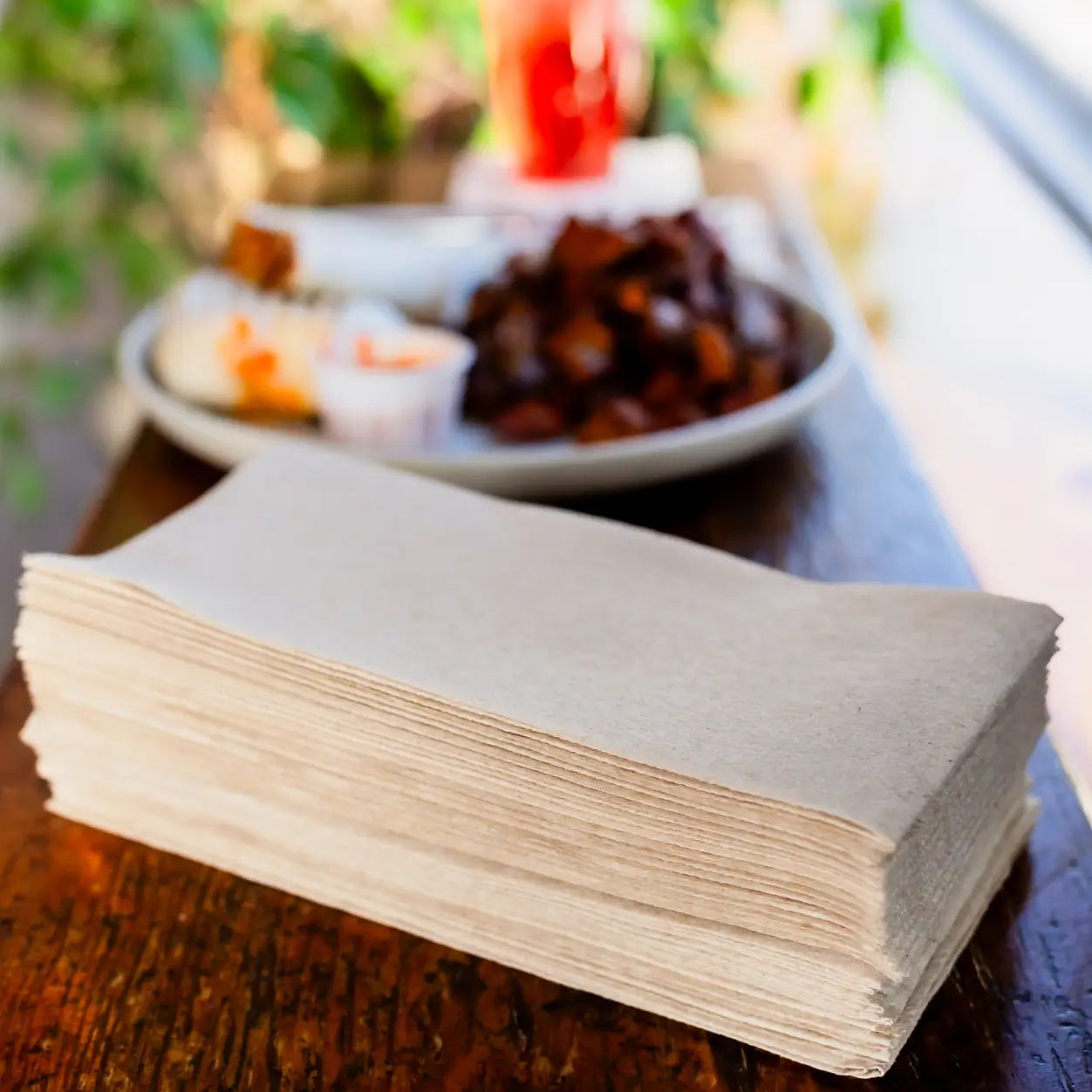 12"x17" 6-Fold Natural DRC Guest Towel 600ct SKU 51018