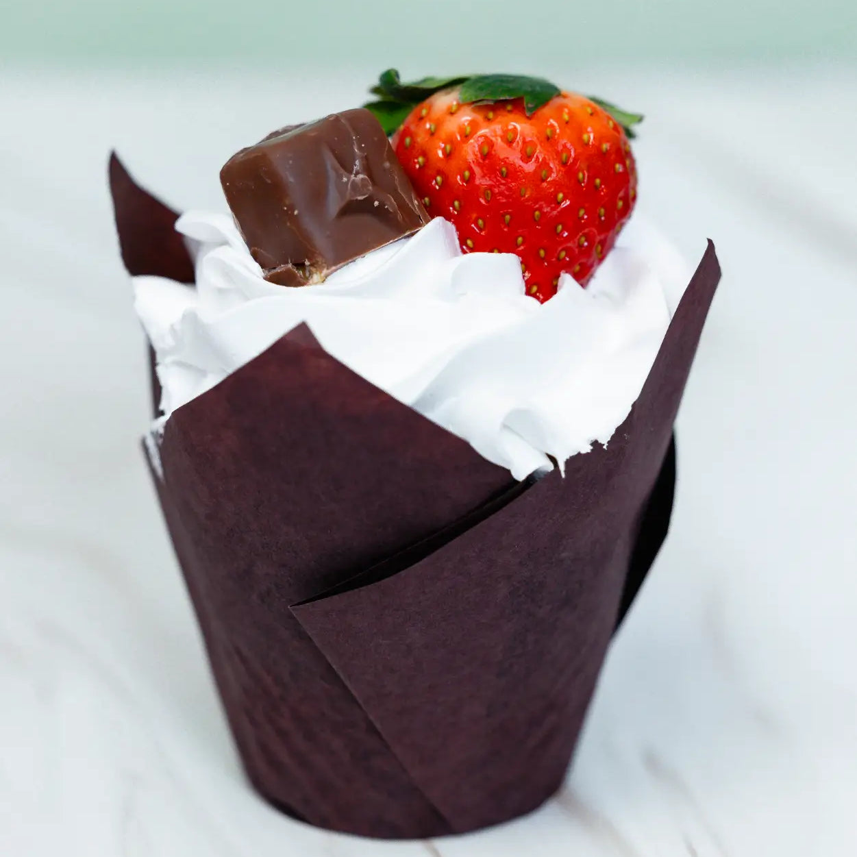 2"x3.5" Brown Medium Tulip Cup Compostable, PFAS Free, Greaseproof Paper 1000ct SKU 80013