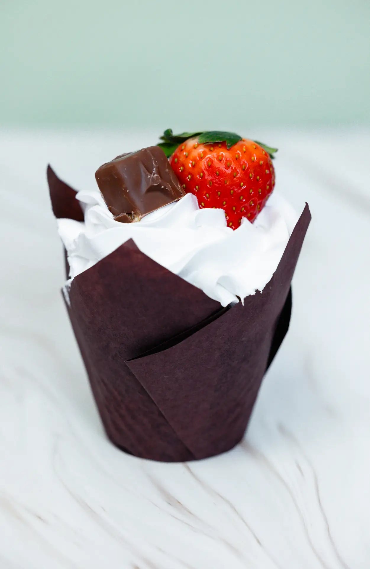 2"x3.5" Brown Medium Tulip Cup Compostable, PFAS Free, Greaseproof Paper 1000ct SKU 80013