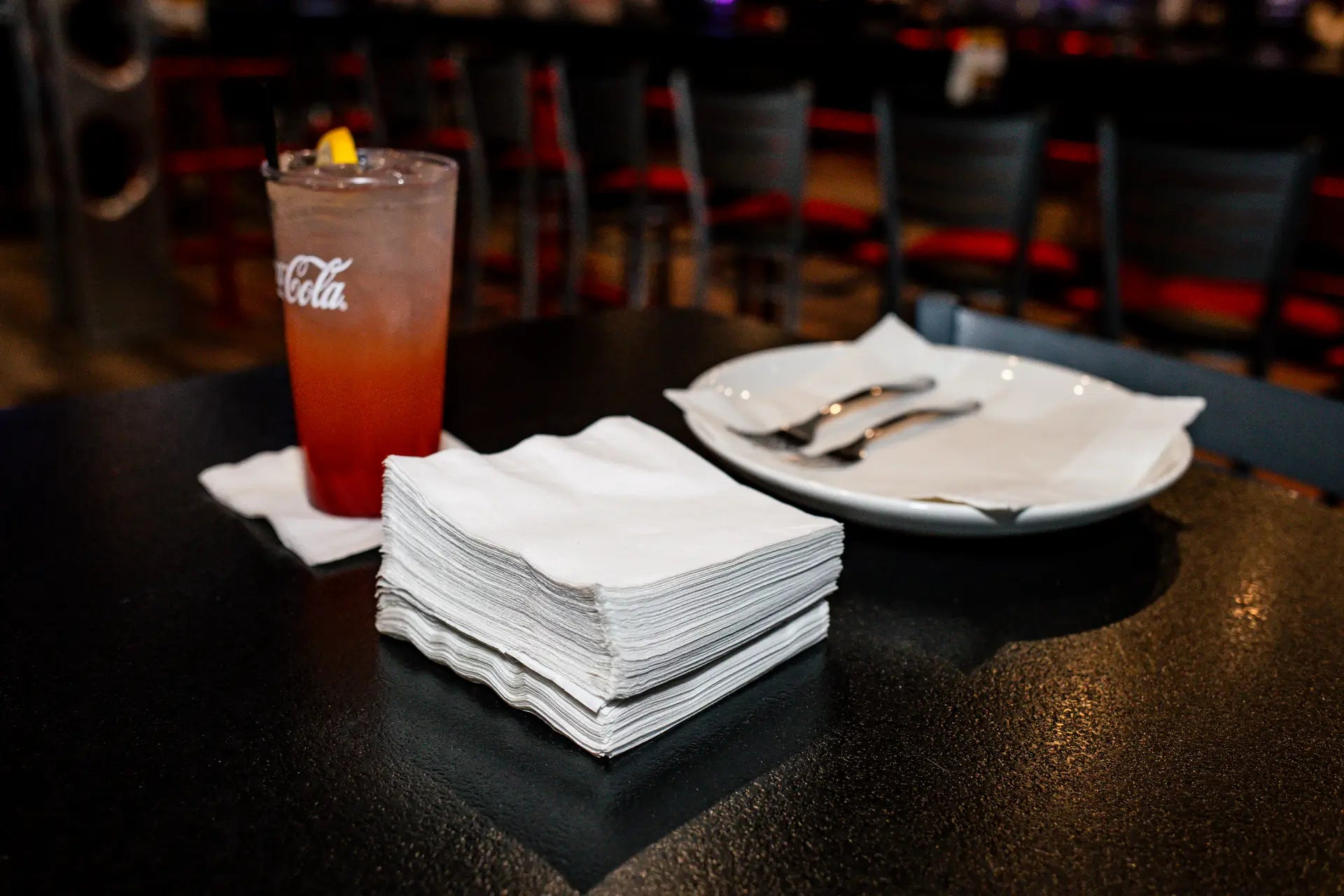 10"x10" 4-Fold White 1-ply Tissue Beverage Napkin Embossed 4000ct SKU 36029