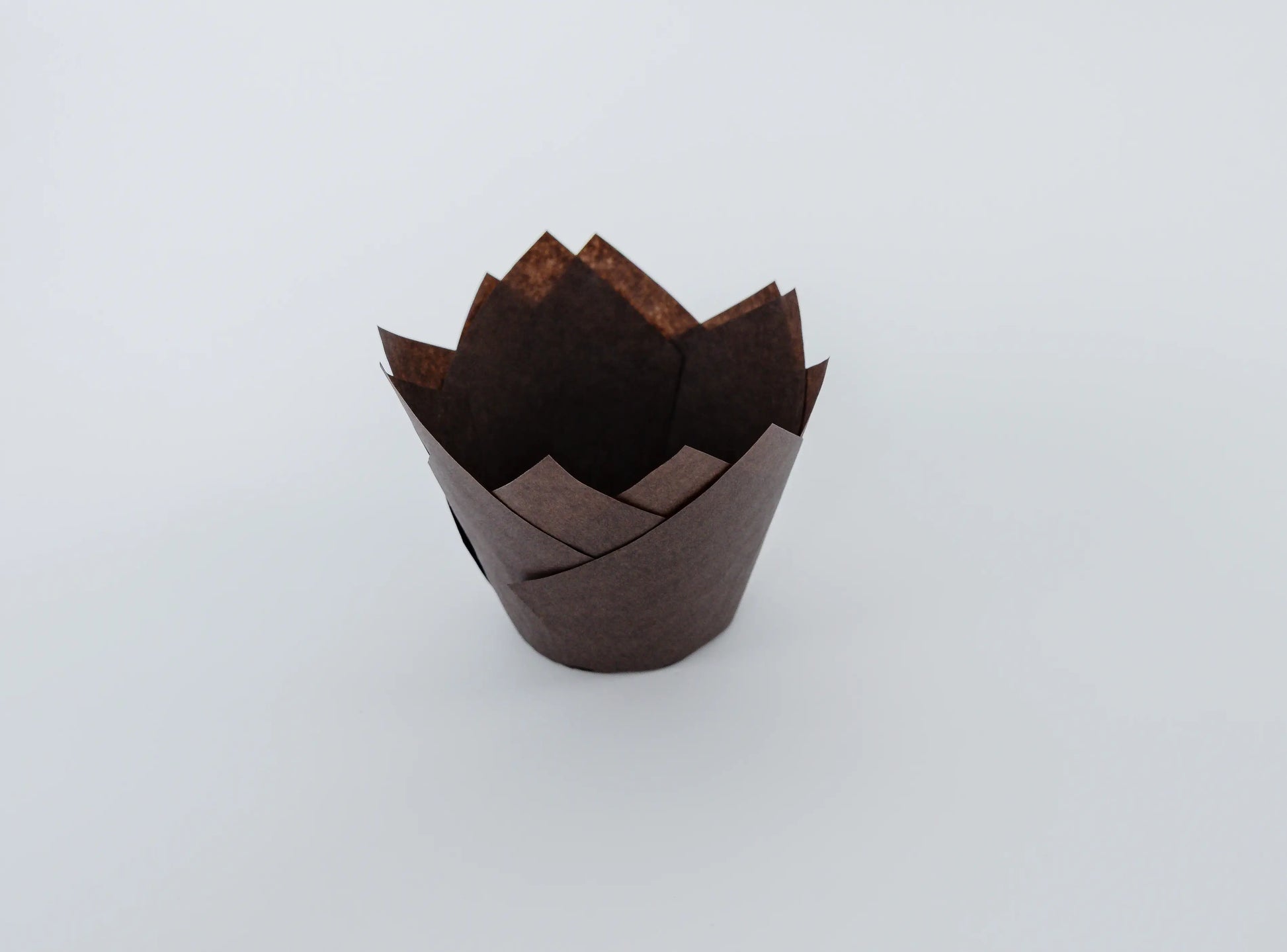 2"x2.5" Brown Small Tulip Cup Compostable, PFAS Free, Greaseproof Paper 1200ct SKU 80020