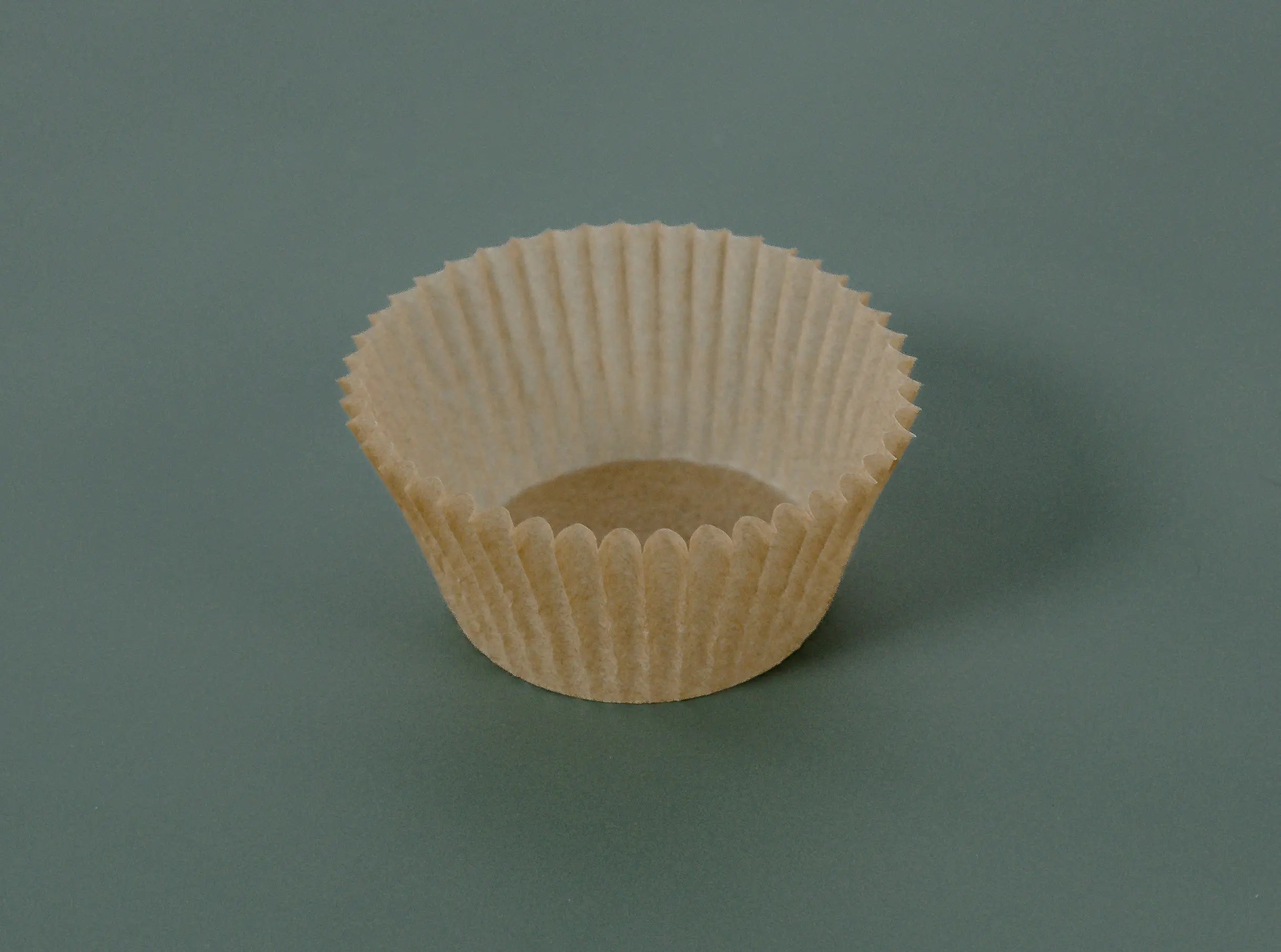 2"x1.25" Kraft Standard Compostable, PFAS Free, Greaseproof Fluted Cupcake Liner 1000ct SKU 80019