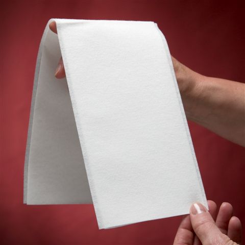 12"x17" 6-Fold White Airlaid Guest Towel 600ct SKU 40124